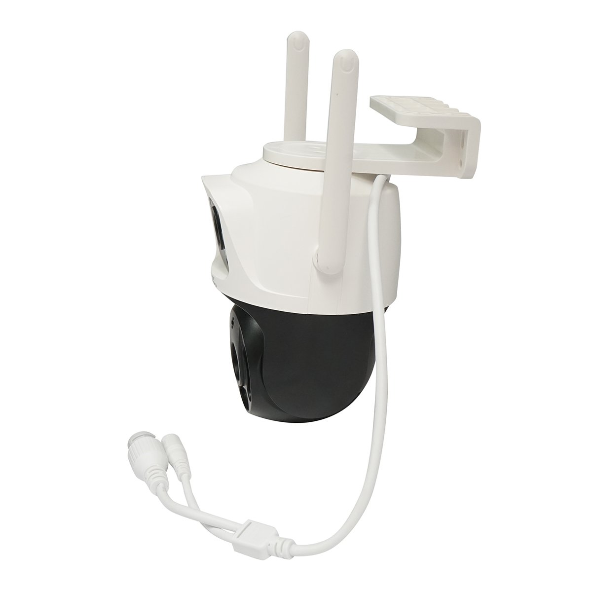 Camera de supraveghere lentila duala 6 MP, P2P WIFI 2.4GHz, rotire 360 grade PTZ cu senzor de miscare, sirena, detectie umana si aplicatie iCSee